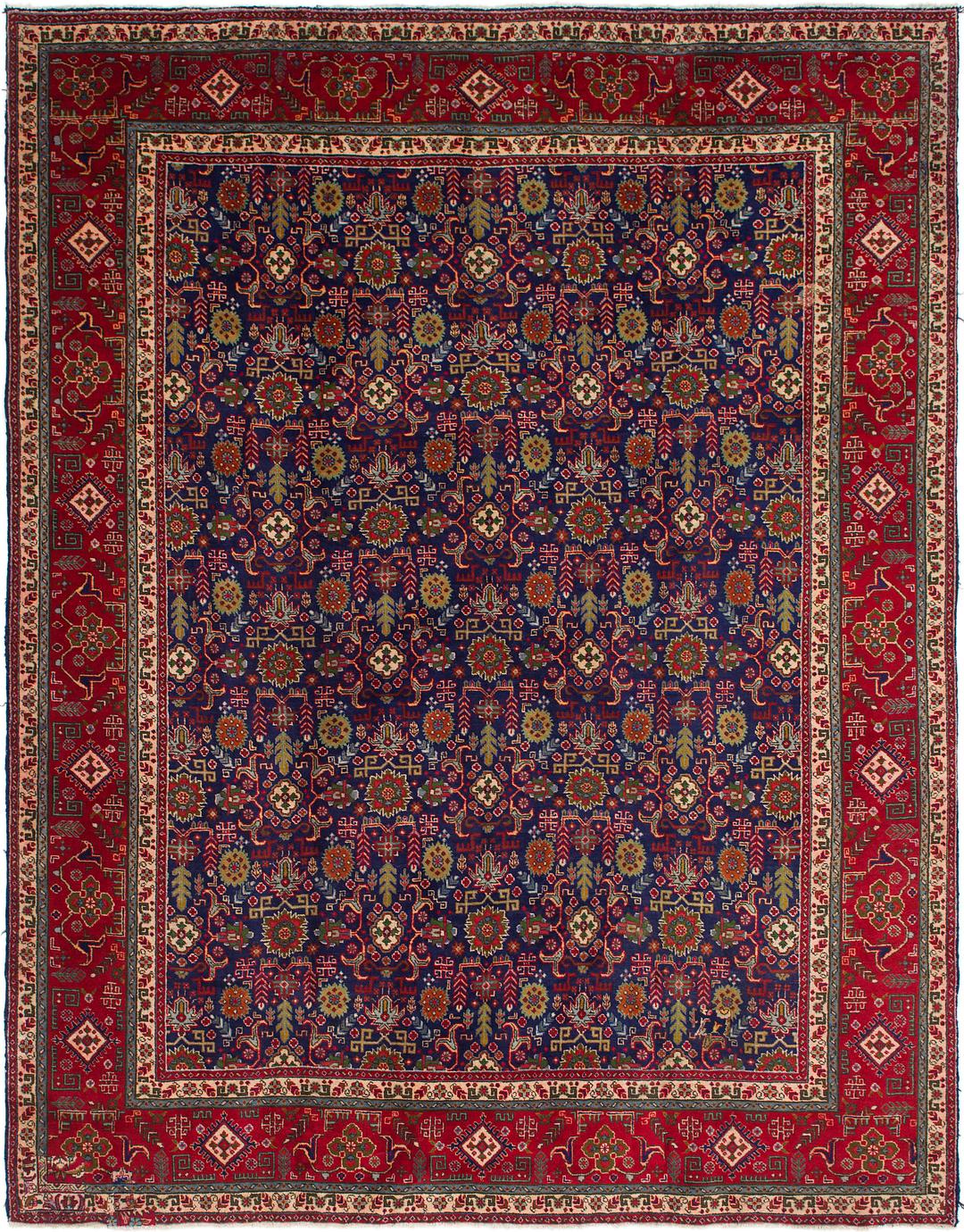 Navy Blue Unique Loom 9 10 X 12 6 Tabriz Persian Rug Main Unique Loom 9 10 X 12 6 Tabriz Persian Rug Photo