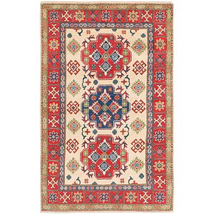 4' x 6' 4 Kazak Rug