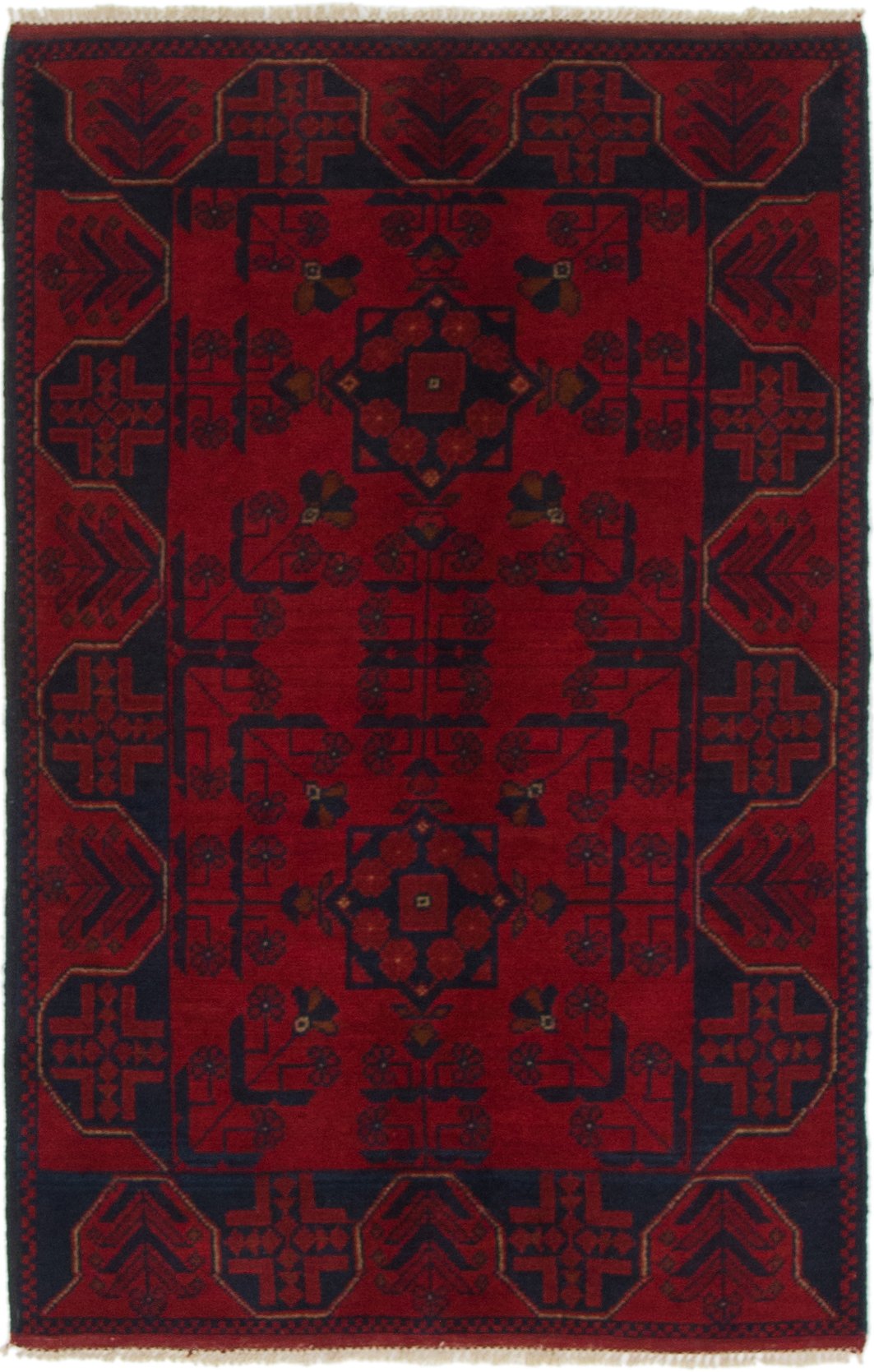 Red Handknotted 2 6 X 4 Khal Mohammadi Rug Area Rugs Com Main Handknotted 2 6 X 4 Khal Mohammadi Rug Photo
