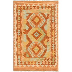 Unique Loom 3' 3 x 5' Kilim Waziri Rug