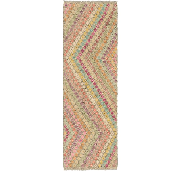 3' x 9' 10 Kilim Modern Runner Rug