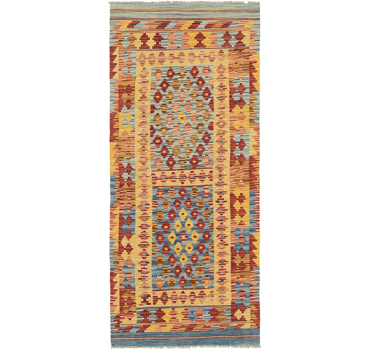 2' 8 x 6' 5 Kilim Maymana Runner Rug