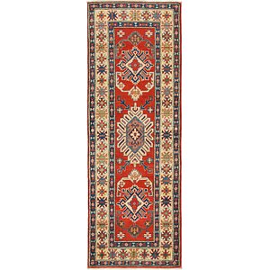 2' x 5' 8 Kazak Runner Rug