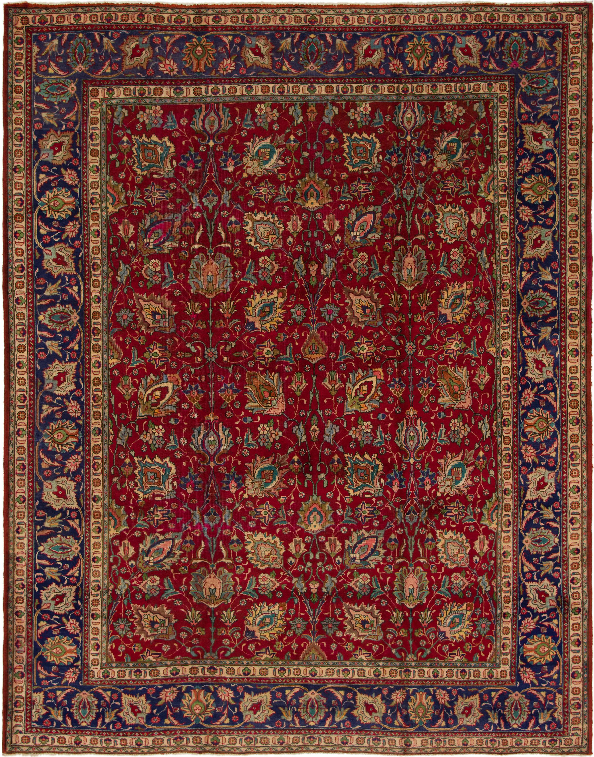 Red 10 X 12 Tabriz Persian Rug Erugs
