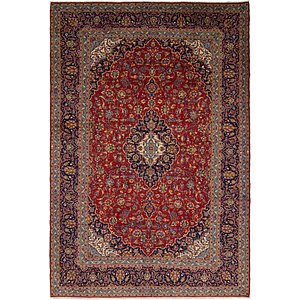 10' x 14' 4 Kashan Persian Rug