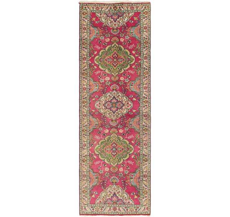 3' 3 x 10' 4 Tabriz Persian Runner Rug