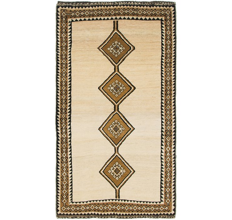 3' 3 x 6' Shiraz-Gabbeh Persian Rug