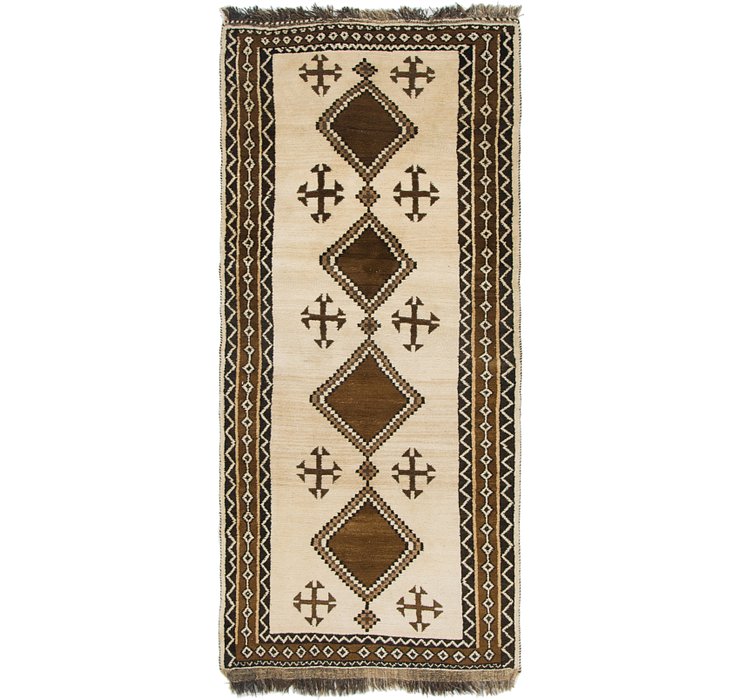 3' 4 x 7' 8 Shiraz-Gabbeh Persian R...