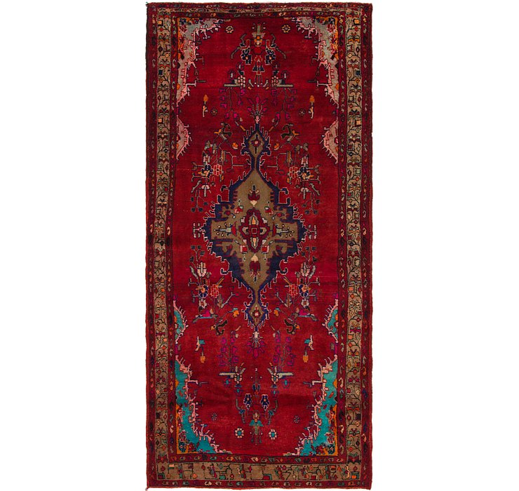 4' 5 x 9' 10 Hamedan Persian Runner ...