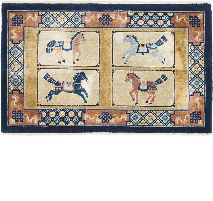 3' 3 x 5' Antique Finish Rug