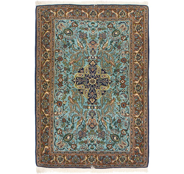 3' 6 x 5' Qom Persian Rug