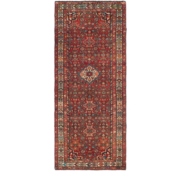 3' 8 x 8' 9 Hossainabad Persian Run...