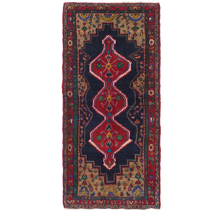 HandKnotted 3' 7 x 7' 10 Hamedan Persian Runner ...