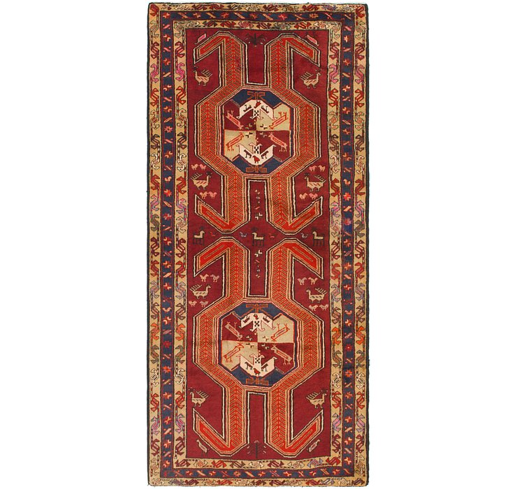4' 4 x 9' 8 Meshkin Persian Runner ...