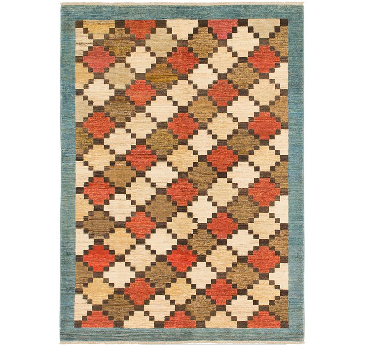 HandKnotted 5' 6 x 7' 8 Modern Ziegler Rug