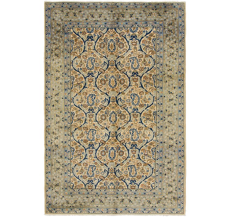 6' 6 x 10' Kashan Persian Rug
