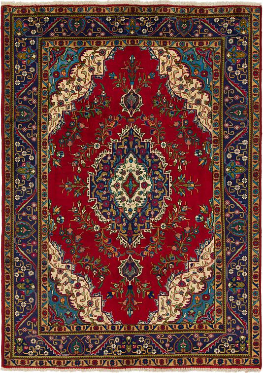 Red 6 7 X 9 5 Tabriz Persian Rug Rugs Handknotted Main Image Of Rug