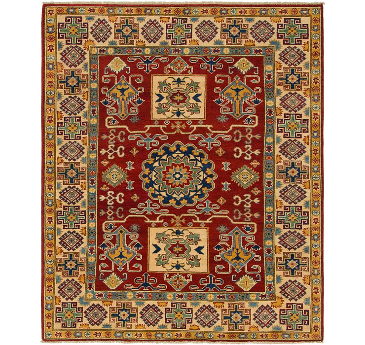 HandKnotted 5' 3 x 6' 4 Kazak Square Rug