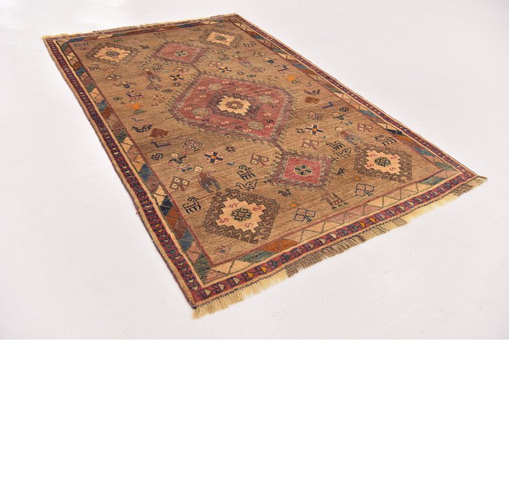 4' 1 x 6' 2 Ghashghaei Persian Rug