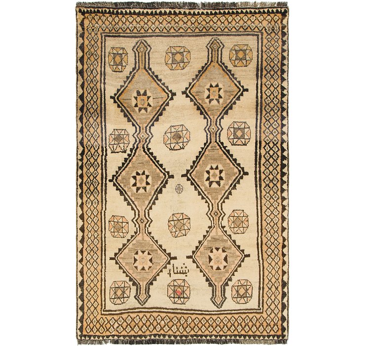 4' 1 x 6' 8 Shiraz-Gabbeh Persian Rug