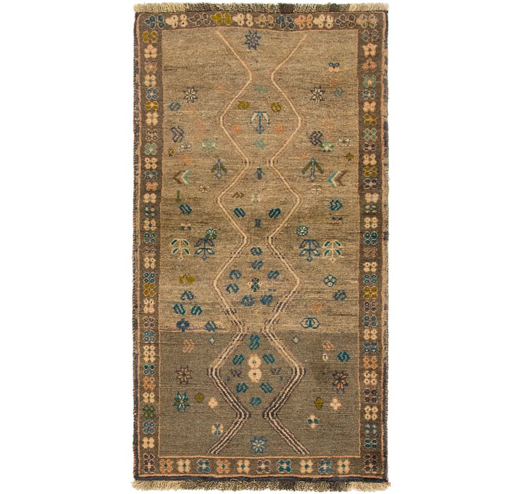 2' 6 x 5' Shiraz-Gabbeh Persian Rug