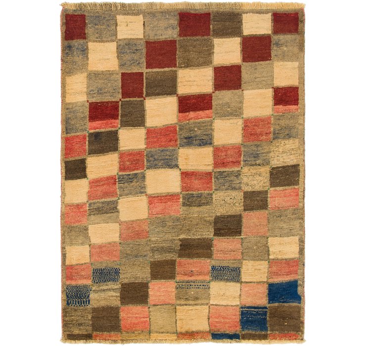 3' 7 x 5' Shiraz-Gabbeh Persian Rug