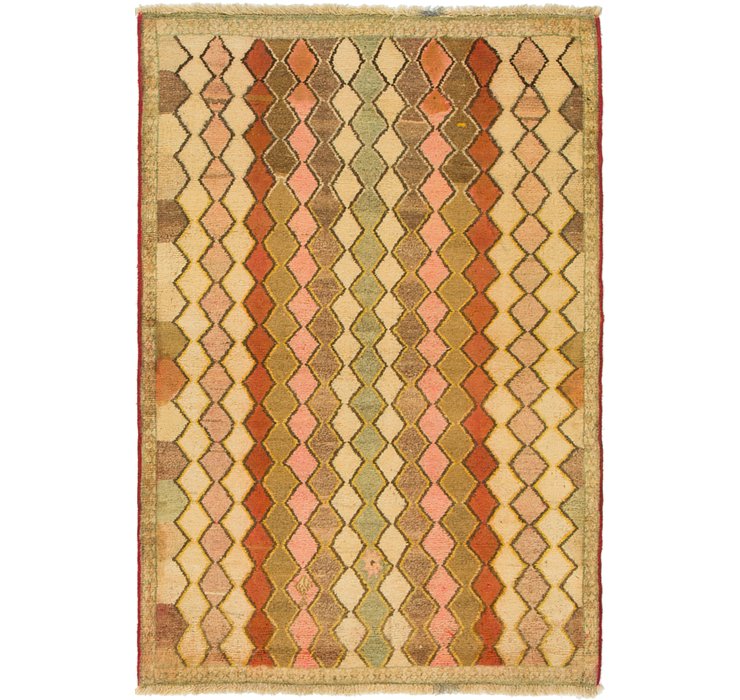 3' 6 x 5' 3 Shiraz-Gabbeh Persian Rug