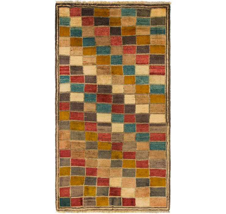 3' 2 x 5' 10 Shiraz-Gabbeh Persian Rug