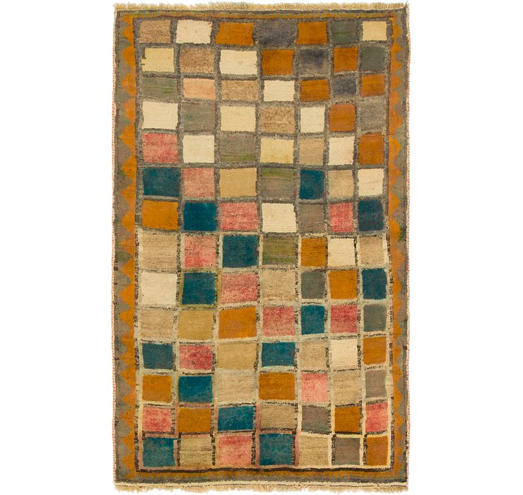 3' 4 x 5' 7 Shiraz-Gabbeh Persian Rug
