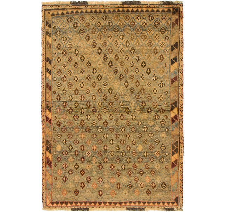HandKnotted 3' 7 x 5' 6 Shiraz-Gabbeh Persian Rug