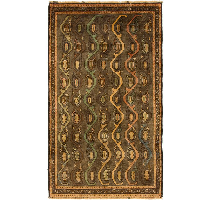 3' 5 x 6' Shiraz-Gabbeh Persian Rug