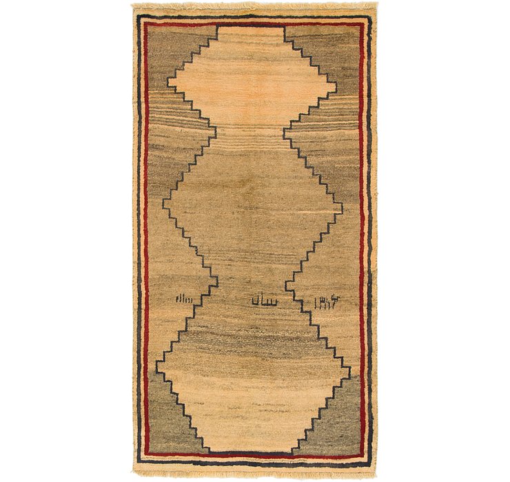 3' 3 x 6' 3 Shiraz-Gabbeh Persian Rug