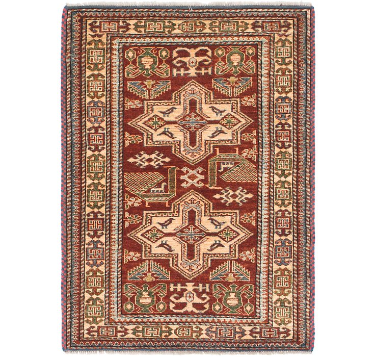 90cm x 127cm Kazak Oriental Rug