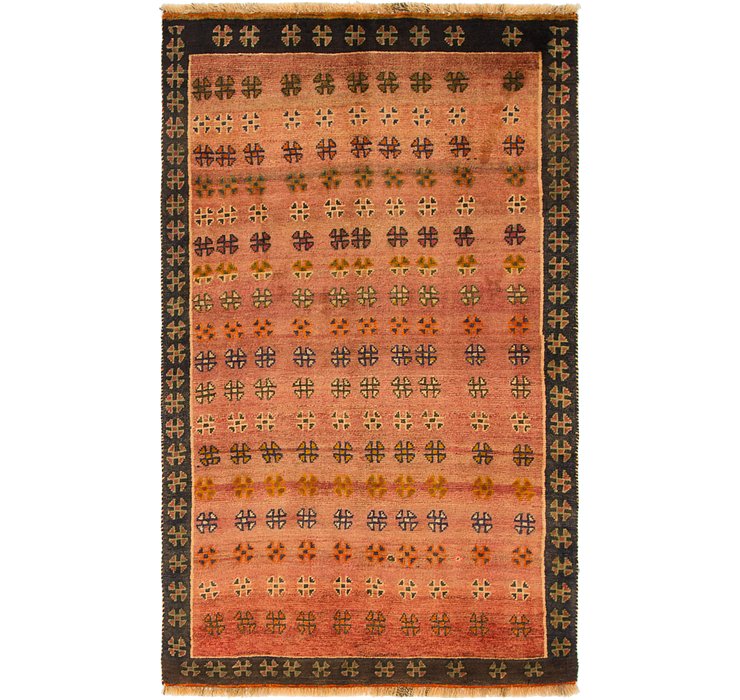 3' 8 x 6' Shiraz-Gabbeh Persian Rug