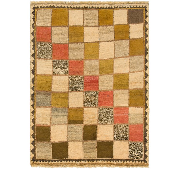 3' 5 x 4' 10 Shiraz-Gabbeh Persian Rug