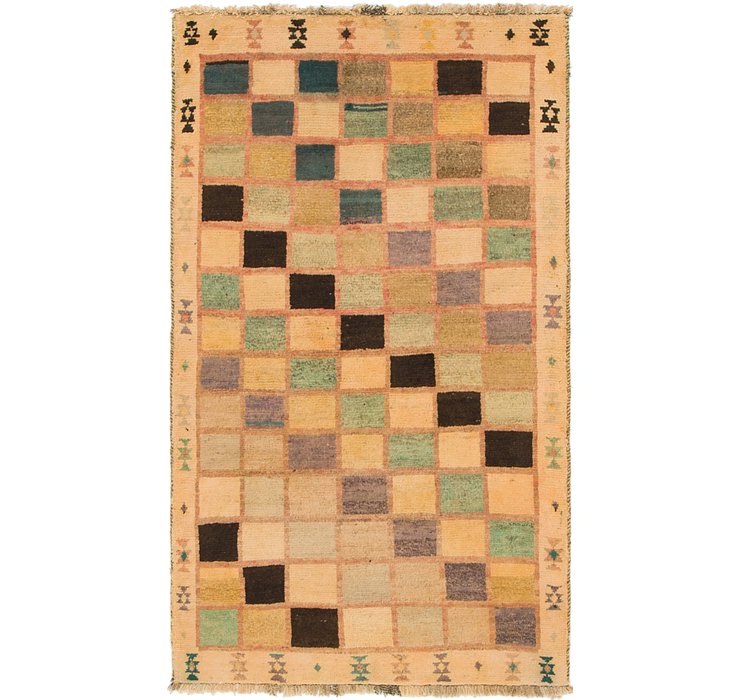 3' 7 x 6' 4 Shiraz-Gabbeh Persian Rug