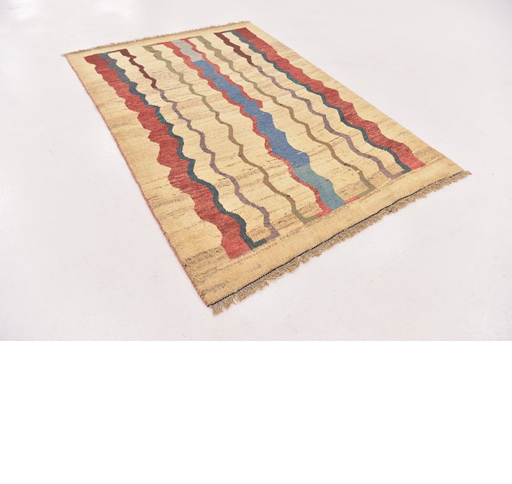 4' x 5' 6 Shiraz-Gabbeh Persian Rug