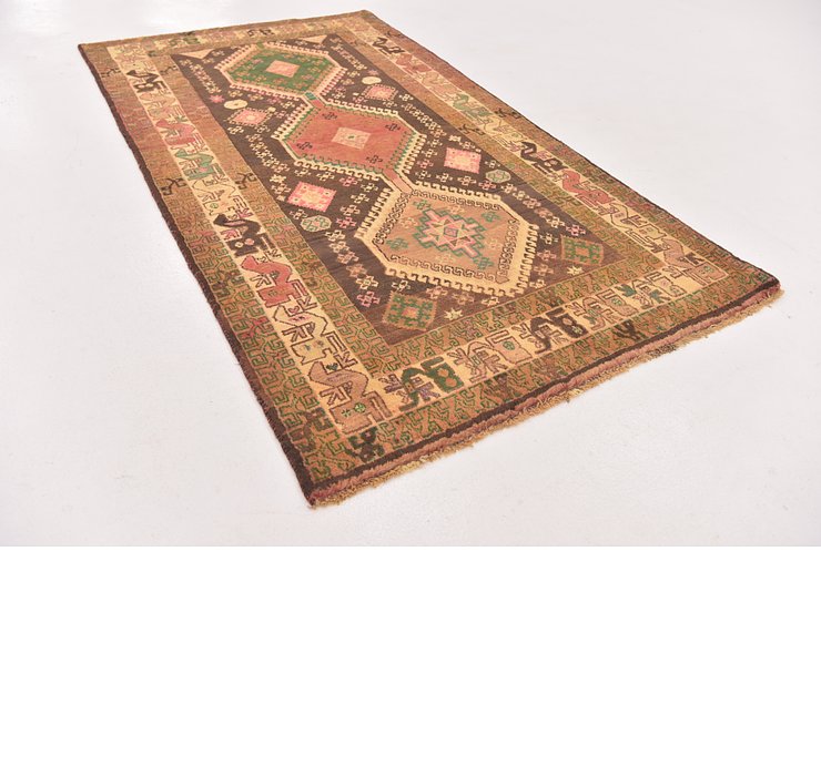3' 10 x 7' Shiraz-Gabbeh Persian Rug