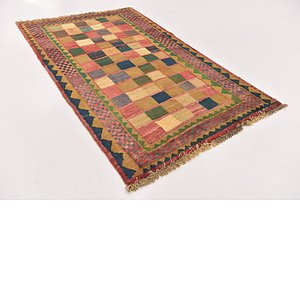 3' 8 x 5' 10 Shiraz-Gabbeh Persian Rug