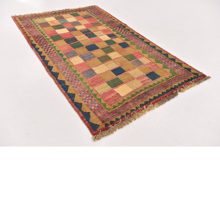 3' 8 x 5' 10 Shiraz-Gabbeh Persian Rug