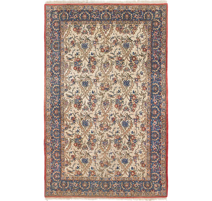 6' 5 x 10' Qom Persian Rug