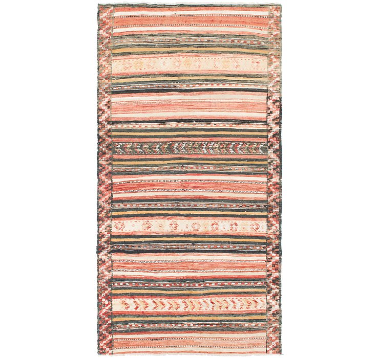 4' 2 x 8' 3 Kilim Fars Runner Rug