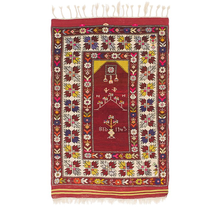 HandKnotted 3' 5 x 5' 5 Anatolian Rug