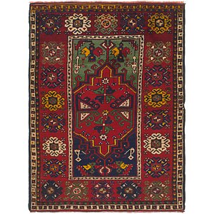 HandKnotted 4' x 5' 7 Anatolian Rug
