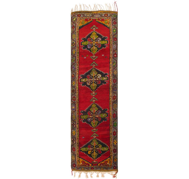 HandKnotted 3' 9 x 14' 5 Anatolian Oriental Runn...