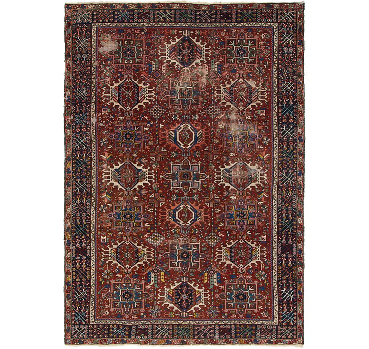 7' 7 x 11' Heriz Persian Rug