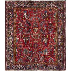 230cm x 267cm Heriz Persian Square Rug