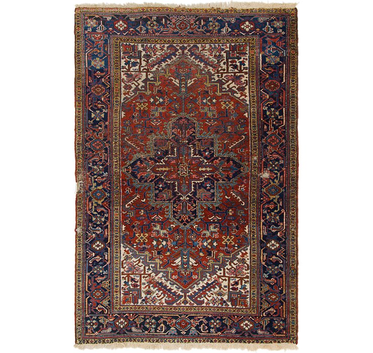 6' 2 x 9' 4 Heriz Persian Rug