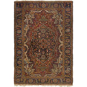 HandKnotted 6' 8 x 10' Heriz Persian Rug