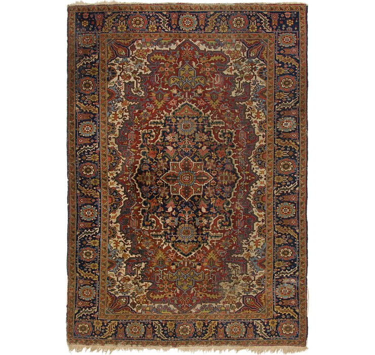 6' 8 x 10' Heriz Persian Rug